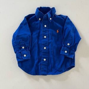 Boys Ralph Lauren button up shirt, size 12 months